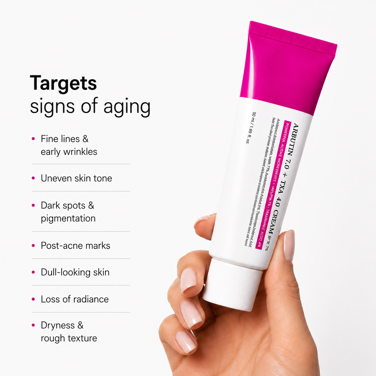Arbutin 7% + Tranexamic Acid 4% Cream