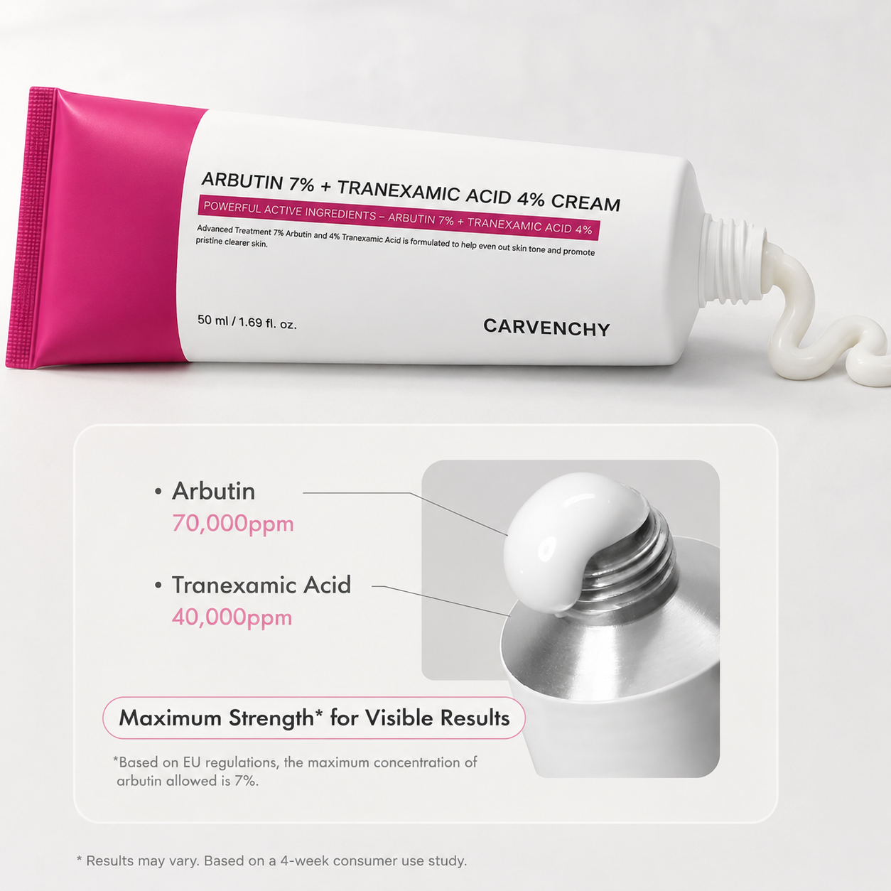 Arbutin 7% + Tranexamic Acid 4% Cream